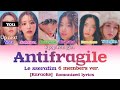 Antifragile Le sserafim (6 members ver.) | Colour coded lyrics | Romanized lyrics