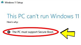 Fix This Pc Cant Run Windows 11 - The Pc Must Support Secure Boot Legacy Bios Mode To Uefi