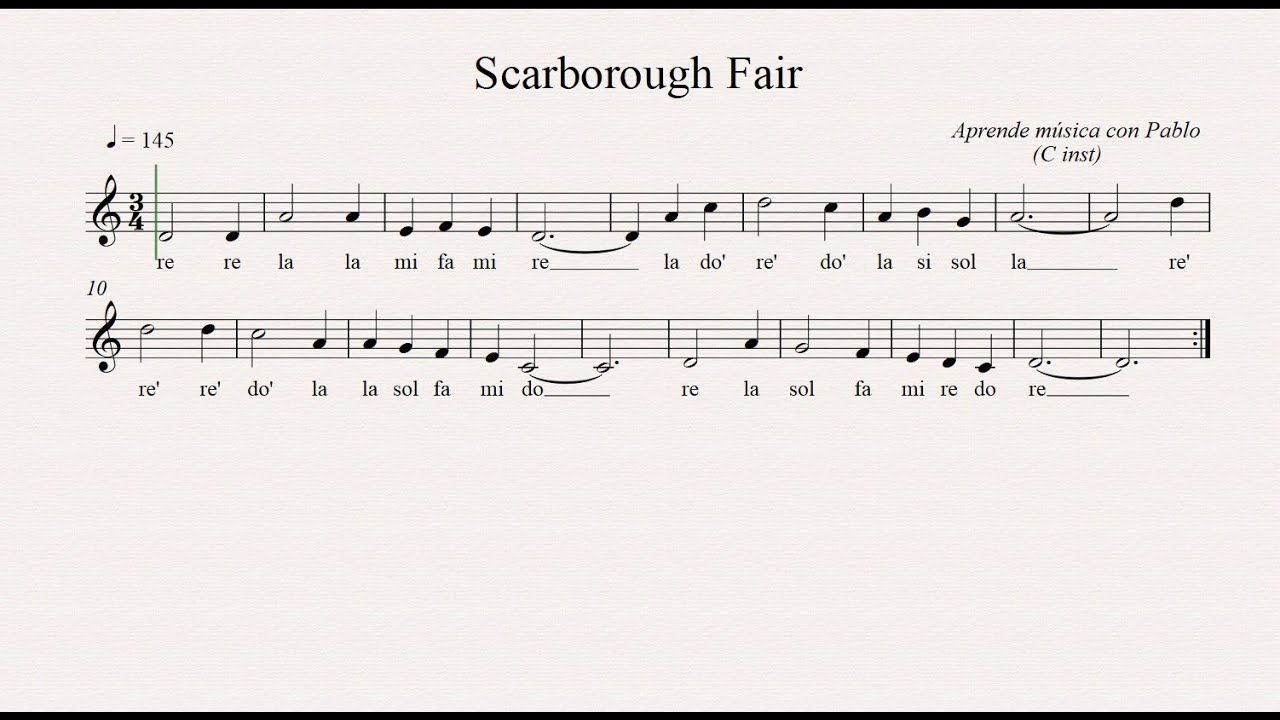 Super Partituras - Scarborough Fair v.2 ((Desconhecido)), com cifra