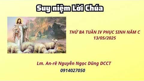 Suy niệm Lời Chúa thứ ba tuần thứ IV Mùa Phục Sinh Năm C 13/05/2025 | Lm Anrê Nguyễn Ngọc Dũng DCCT