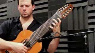 Video thumbnail of "Prelude BWV 997 Bach 10 string classical guitar"