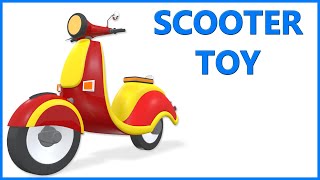 Toy Scooter 3D Animated Cartoon Video for Kids | Surprise Toys Scooter for Toddlers & Children