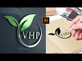 How to make logo design in illustrator and give a 3d look