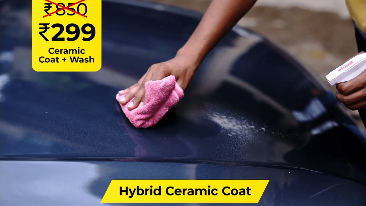 Hoora 299rs HybridCeramic Coat Car Wash Doorstep SelfPowered