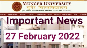 Munger University Today Important News and Notification Admission Details@KumarGroup  27 February