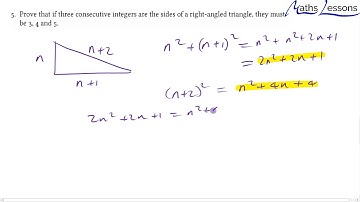 Upper Sixth A level Maths series  Sheet 4 Q5 Proof Question using consecutive integers