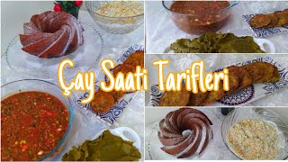 ÇAY SAATLERİNE PRATİK TARİFLER😍 MERCİMEK BADI, MERMER KEK, KABAK MÜCVER, YOĞURTLU SALATA