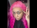 Lace wig install on a bald head