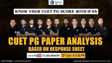 CUET PG Paper Analysis | Based on Response Sheet | IFAS