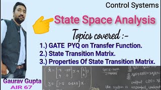 GATE questions based on Transfer function and State transition matrix