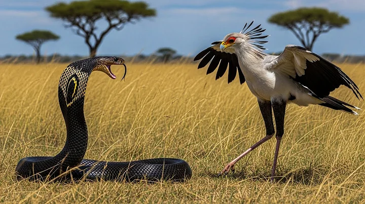 Epic Showdown: Secretary Bird vs Cobra – The Battle for Survival.