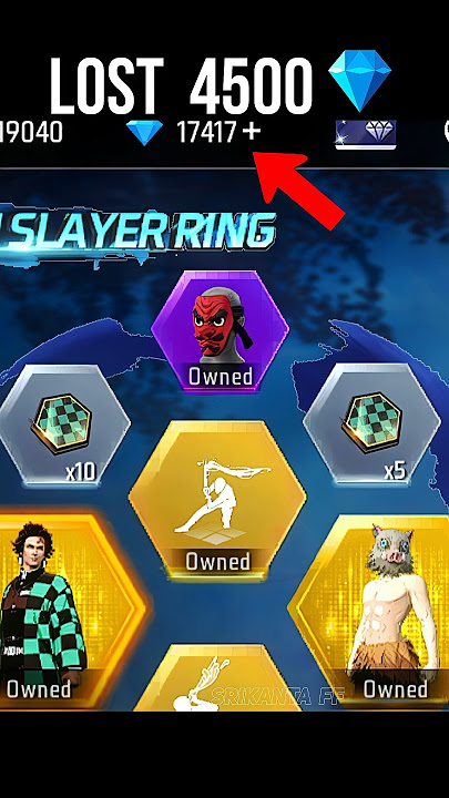 I Lost 4500 Diamonds 😭 Free Fire X Demon Slayer | Demon Slayer Ring Event #srikantaff