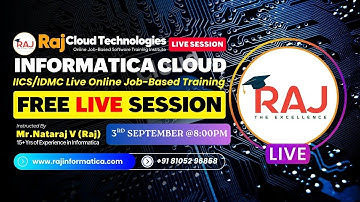 Informatica IICS-IDMC(Informatica Data Management cloud)Introduction Session Batch-13 By Raj Cloud