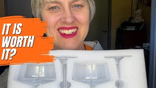 Crystal cocktail glass set for stylish drinks and hosting