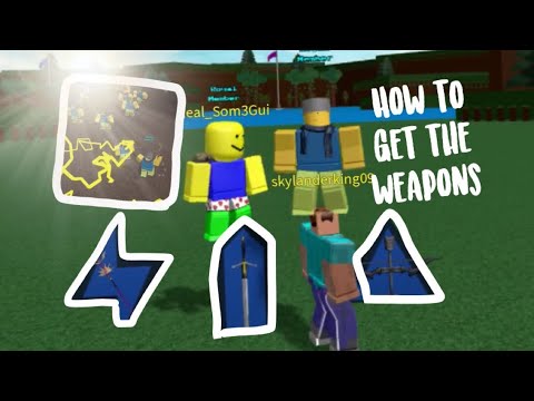 Build A Boat For Treasure How To Get The Weapons Youtube - build your own armor and weapons roblox classic roblox