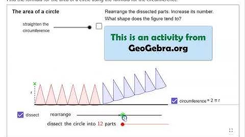 Derive the Area of a Circle with GeoGebra!