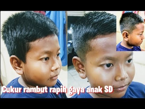 Potong rambut  keren  dan rapih anak  SD  YouTube