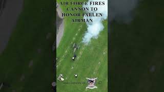 Air Force fires howitzer cannon to honor fallen Airman #honorguard  #militaryceremony #militarynews