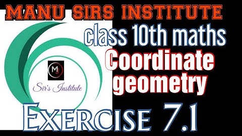 Chapter 7 "#COORDINATE_GEOMETRY" Basics and Exercise 7.1, #class_10th NCERT.....#manu_sirs_institute