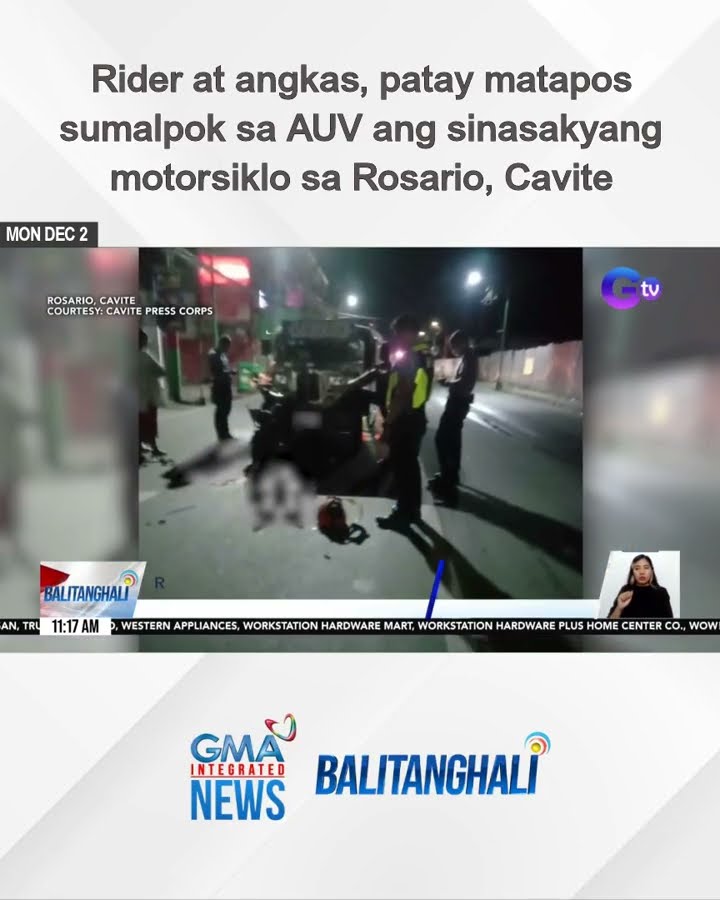 Rider at angkas, patay matapos sumalpok sa AUV ang sinasakyang motorsiklo | Balitanghali