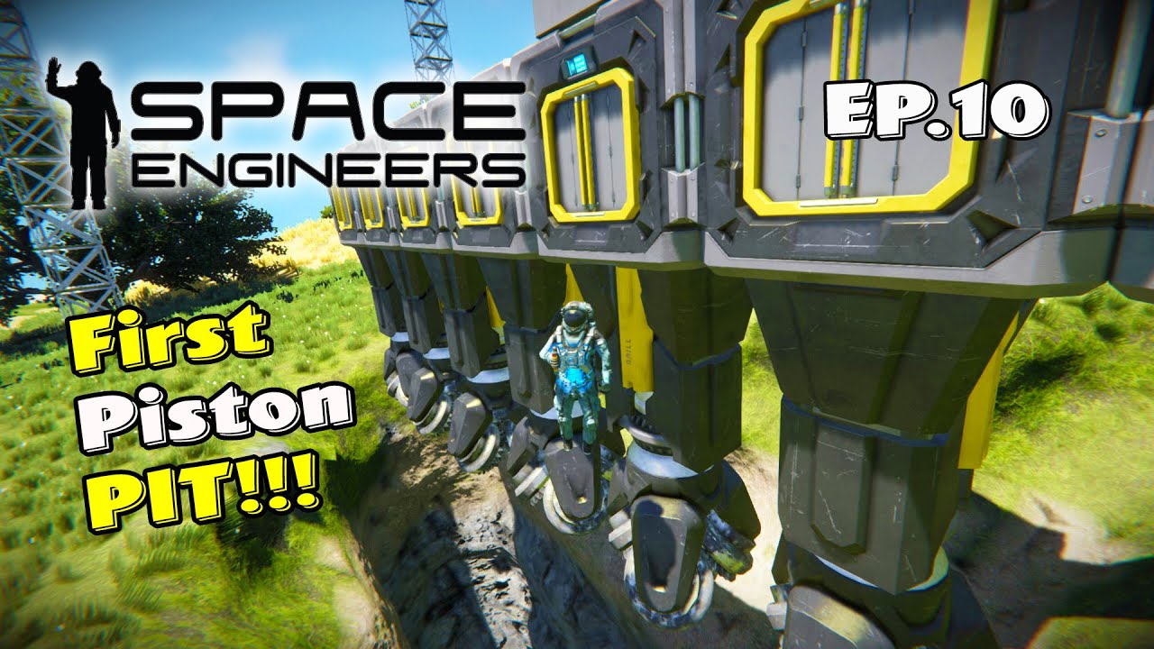 First Piston Pit | Space Engineers | EP10 - YouTube