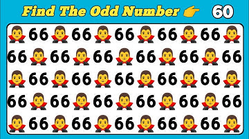 Find The Odd One Out | Test Your Observation Skills 👀 | Number and Letter Edition . 