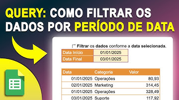 Google Sheets: QUERY como filtrar os dados por PERÍODO de DATA no Google Planilhas