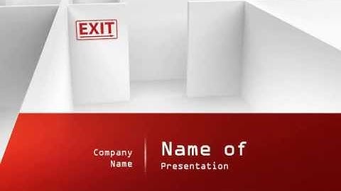Maze Exit Sign PowerPoint Template