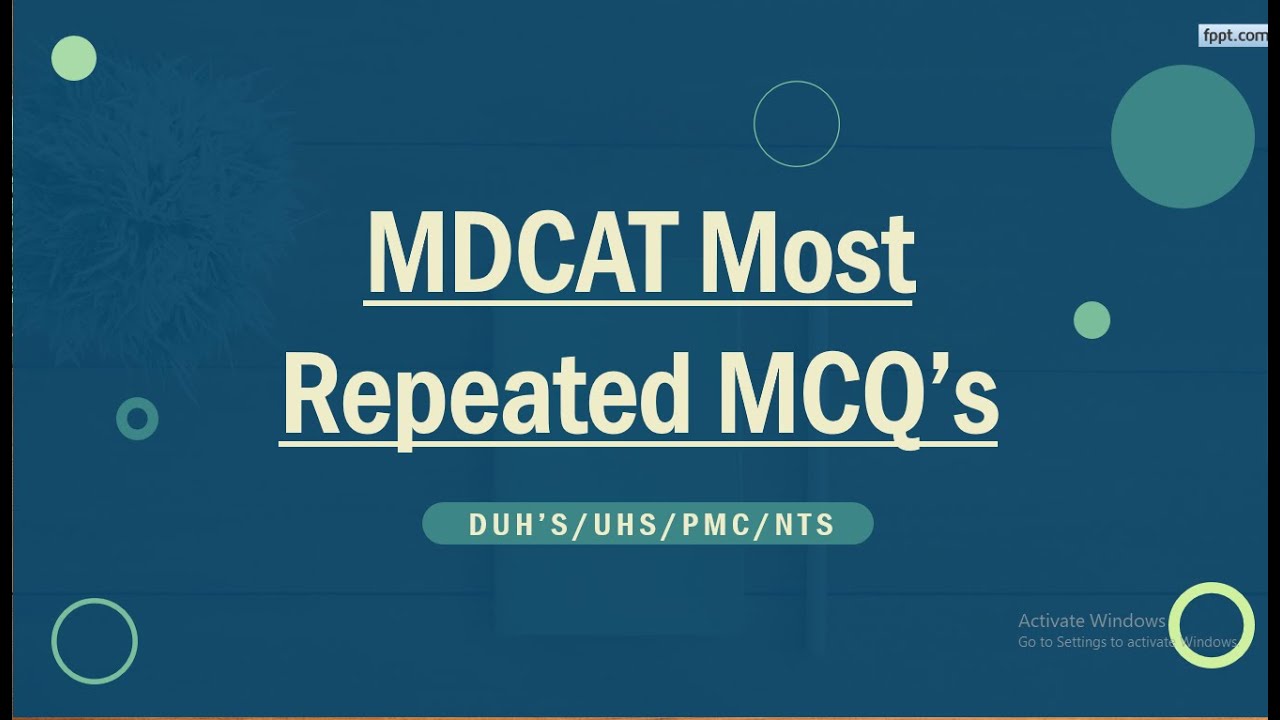 MDCAT MCQ's (part 3) /Most Repeated MDCAT MCQ's /2023/Freshers and