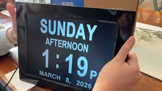 Large Dementia Clock for Seniors | Day, Date &amp; Easy Display