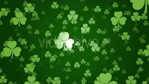 Clover Shamrock Symbols - St Patricks Day Background - Stock Video