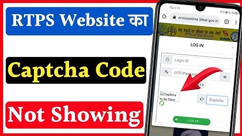 RTPS website ka captcha code dikh Nahin raha hai/RTPS website captcha code not show/Captcha not show