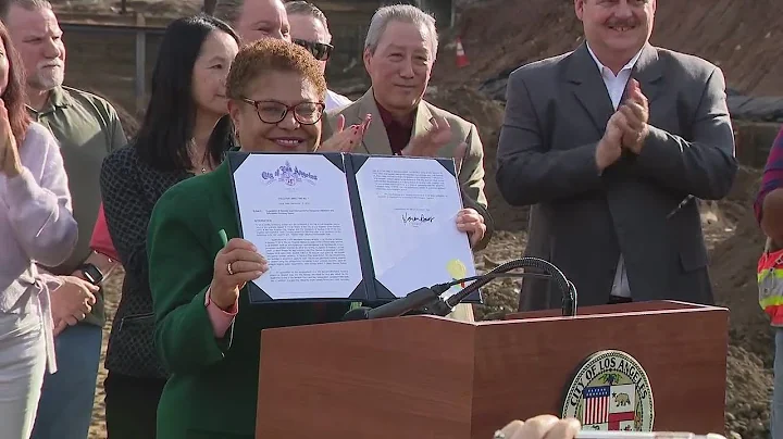 LA Mayor Karen Bass signs affordable housing execu...