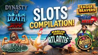 Slots Bonus Compilation! Ancient Tumble, Beast Mode, Chicken Drop &amp; More!🔥🤞🏻😎