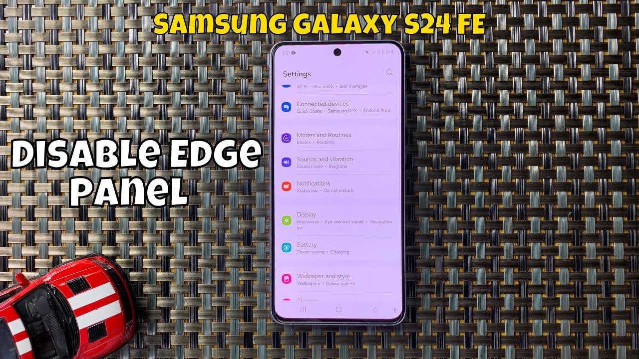 How To Disable Edge Panel Samsung Galaxy S24 FE - YouTube