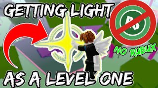 Getting Light Light Fruit As A Level 1 (WITHOUT SPENDING RUBUX) In BLOX  FRUIT 