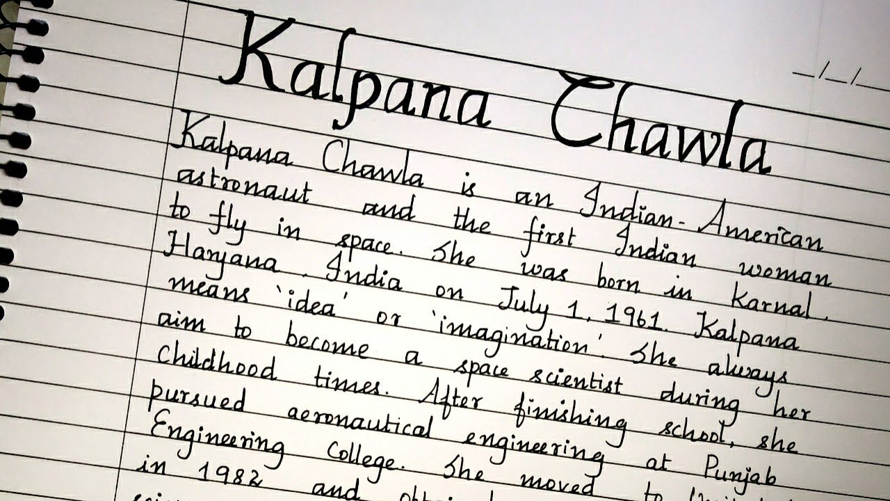 kalpana chawla essay 500 words