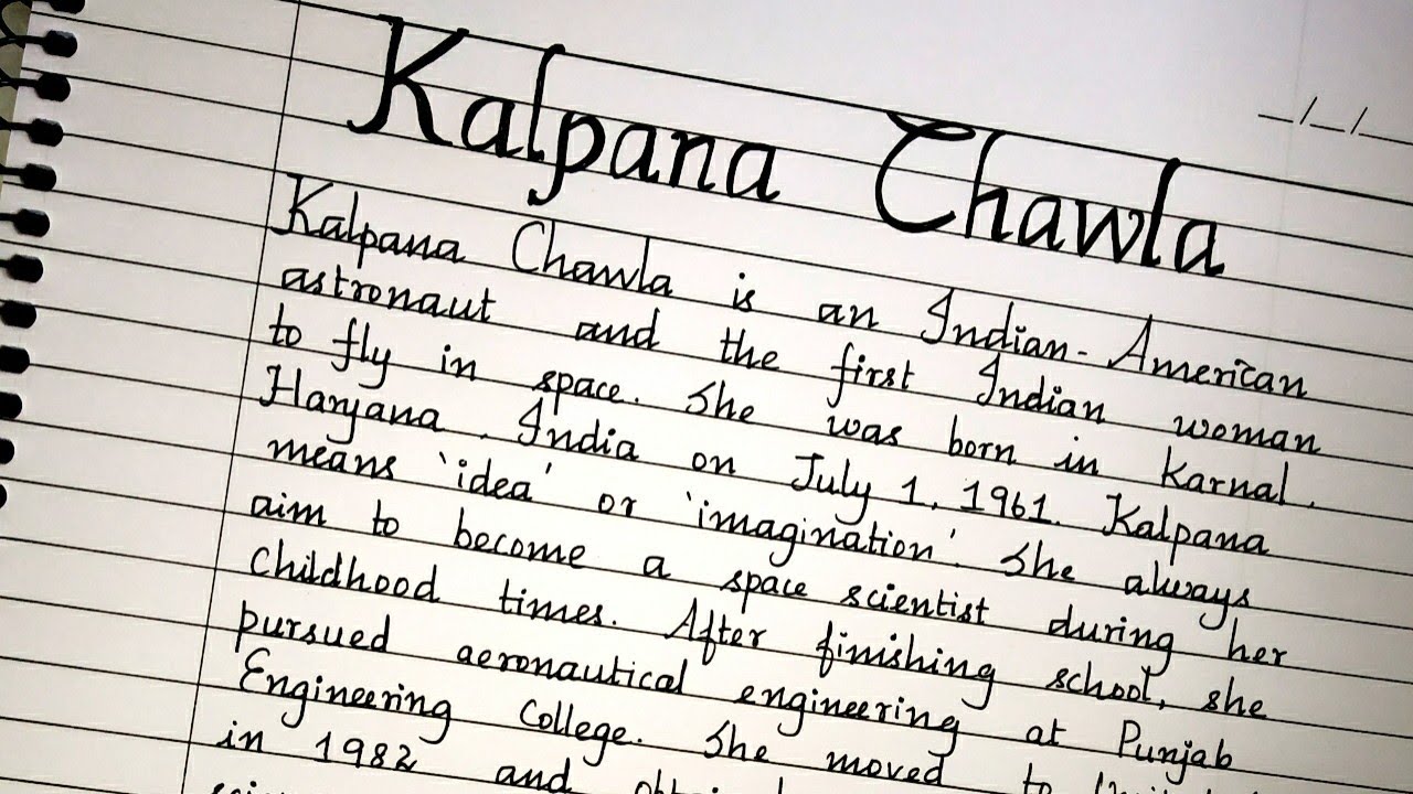 write an essay on kalpana chawla