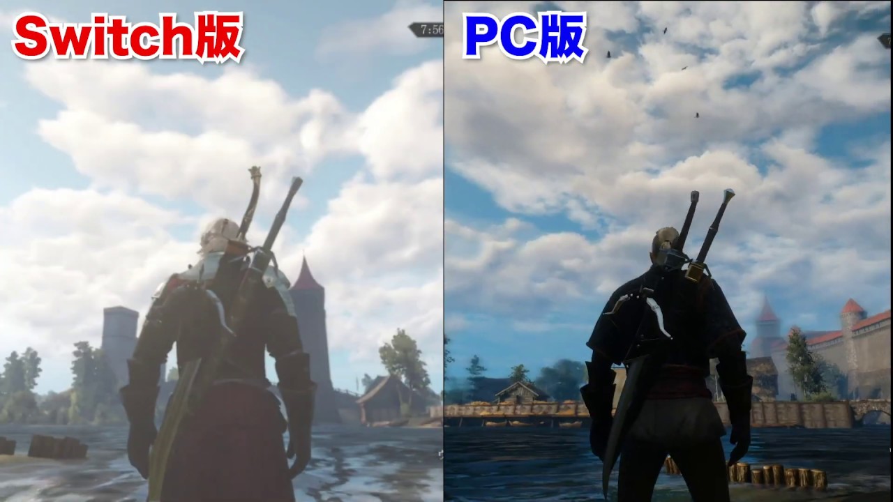 ゲーム ウィッチャー３のswitch版とpc版の画質を比べてみました やっぱりpcは凄いね Youtube