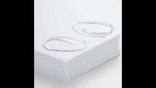 Sterling Silver Hammered Hoop Earrings by Philip Jones Jewellery