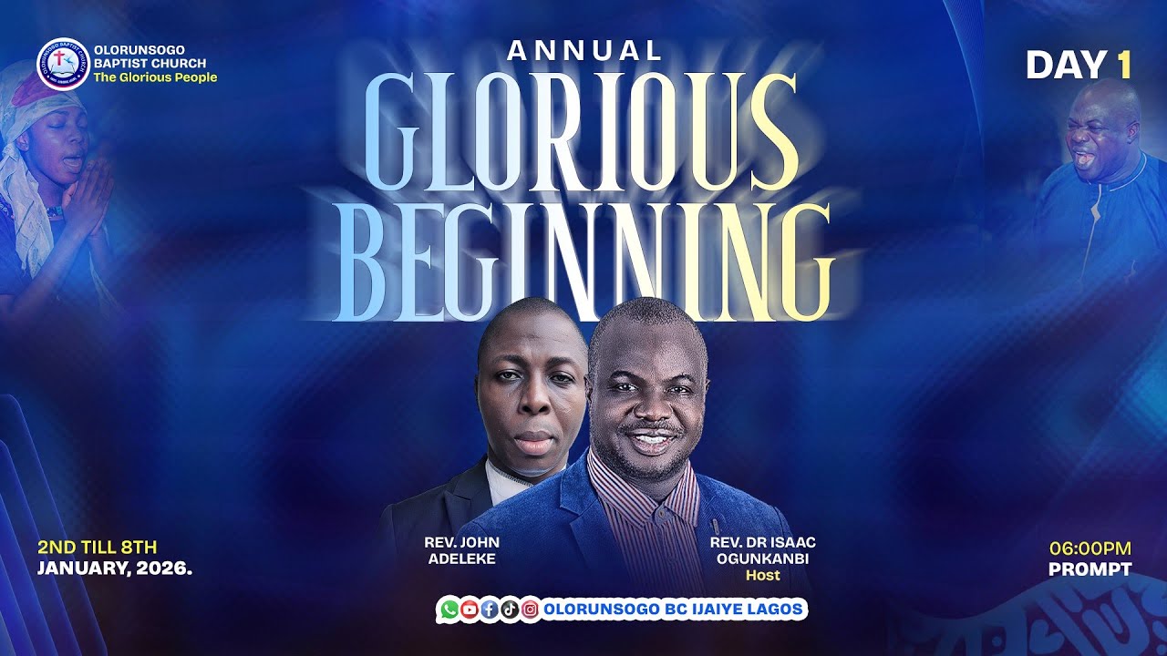 0BC ANNUAL GLORIOUS BEGINNING || DAY ONE || 02-01-2026 - YouTube