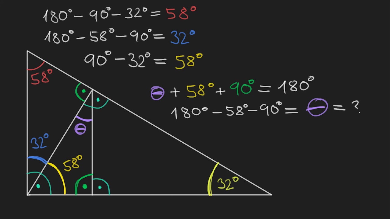 Řešený příklad: Úhly v trojúhelníku (diagram) | Geometrie | Khan Academy