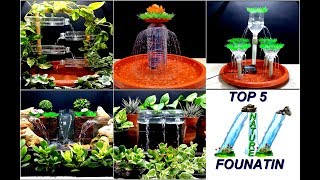 TOP 5 Fountain with Plastic Bottles / DIY