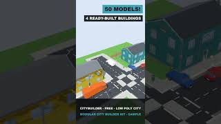 Just published this FREE Low Poly City Kit - 50 models #gamedev #lowpoly #freeassets