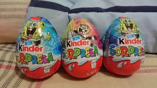 Huevos Kinder Sorpresa De Bob Esponja 2017