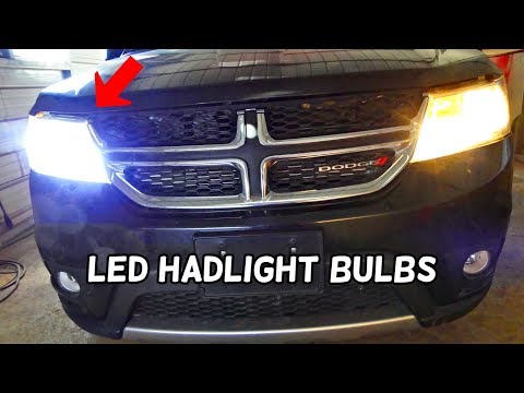 CÓMO INSTALAR BOMBILLAS DE FARO DEL LED EN DODGE JEEP CHRYSLER. HAGA BRILLANTES DE LOS FAROS