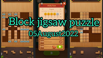 Block jigsaw puzzle game daily task today solved all levels 5/8/2022#dailytasks #blockjigsawpuzzle