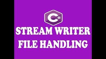 STREAM WRITER CLASS - WRITING DATA TO FILE - FILE HANDLING IN C# ( URDU / HINDI )