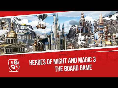 Видео: Предварительный обзор компонентов настольной игры Heroes of Might & Magic 3 The board game