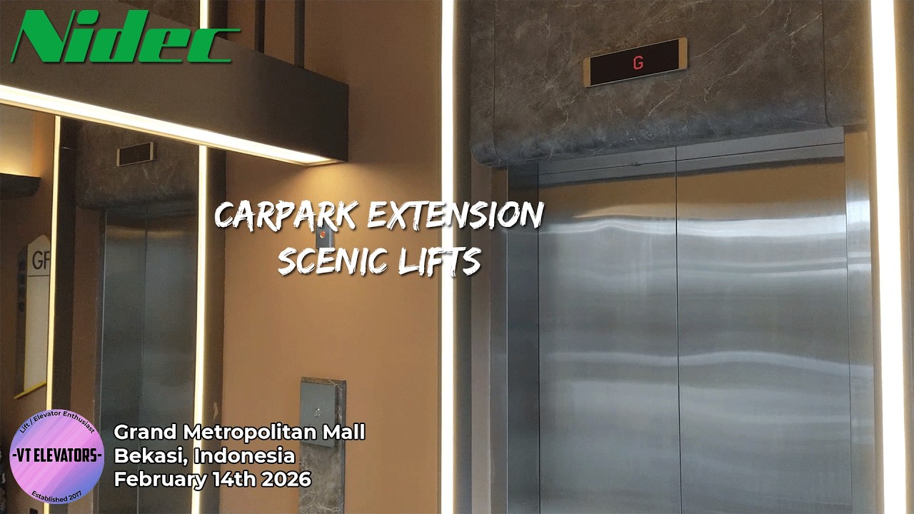 Brand New Nidec Traction Scenic Lifts - Grand Metropolitan Mall, Bekasi (Carpark Extension)